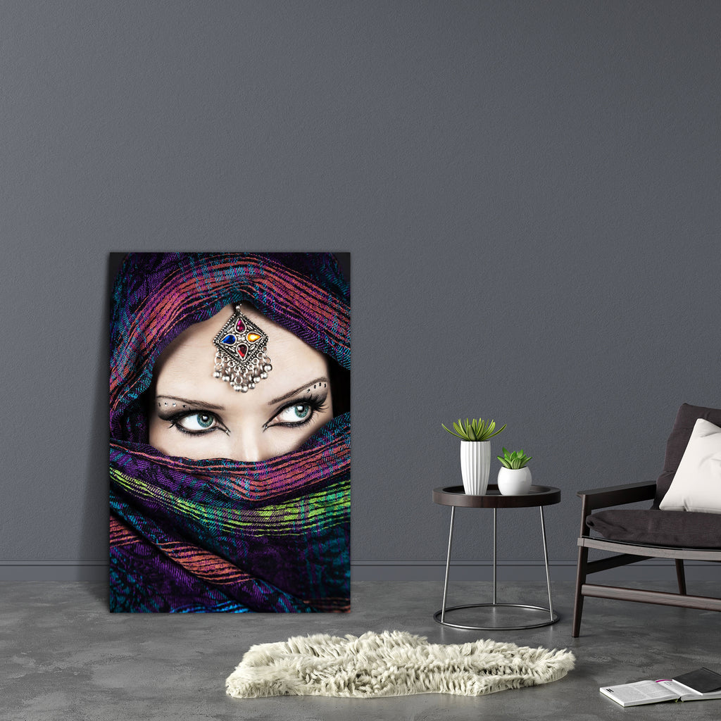 Woman Wrapped In Scarf Canvas Painting Synthetic Frame-Paintings MDF Framing-AFF_FR-IC 5003162 IC 5003162, Allah, Arabic, Asian, Cinema, Culture, Ethnic, Fashion, Hinduism, Indian, Individuals, Islam, Love, Marble and Stone, Movies, Portraits, Romance, Television, Traditional, Tribal, TV Series, Wedding, Wooden, World Culture, woman, wrapped, in, scarf, canvas, painting, synthetic, frame, gypsy, oriental, women, india, asia, beautiful, beauty, bollywood, bride, ceremony, closeup, eastern, exotic, eye, eyes,