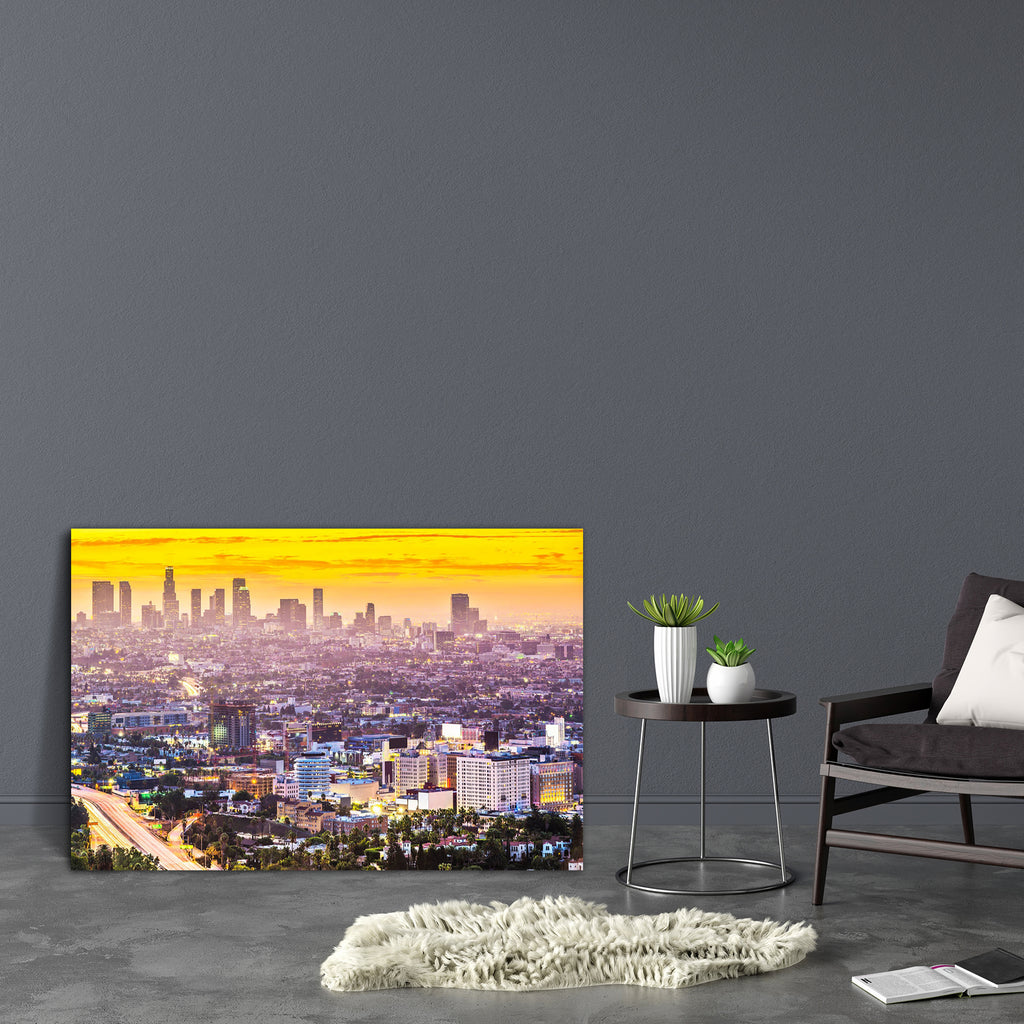 Downtown Cityscape of Los Angeles, California, USA D2 Canvas Painting Synthetic Frame-Paintings MDF Framing-AFF_FR-IC 5003177 IC 5003177, American, Architecture, Business, Cities, City Views, Landmarks, Landscapes, Modern Art, Places, Scenic, Skylines, Sunrises, Urban, downtown, cityscape, of, los, angeles, california, usa, d2, canvas, painting, synthetic, frame, america, architectural, avenue, buildings, ca, cbd, central, district, city, dawn, dusk, evening, famous, place, financial, la, landmark, metropol