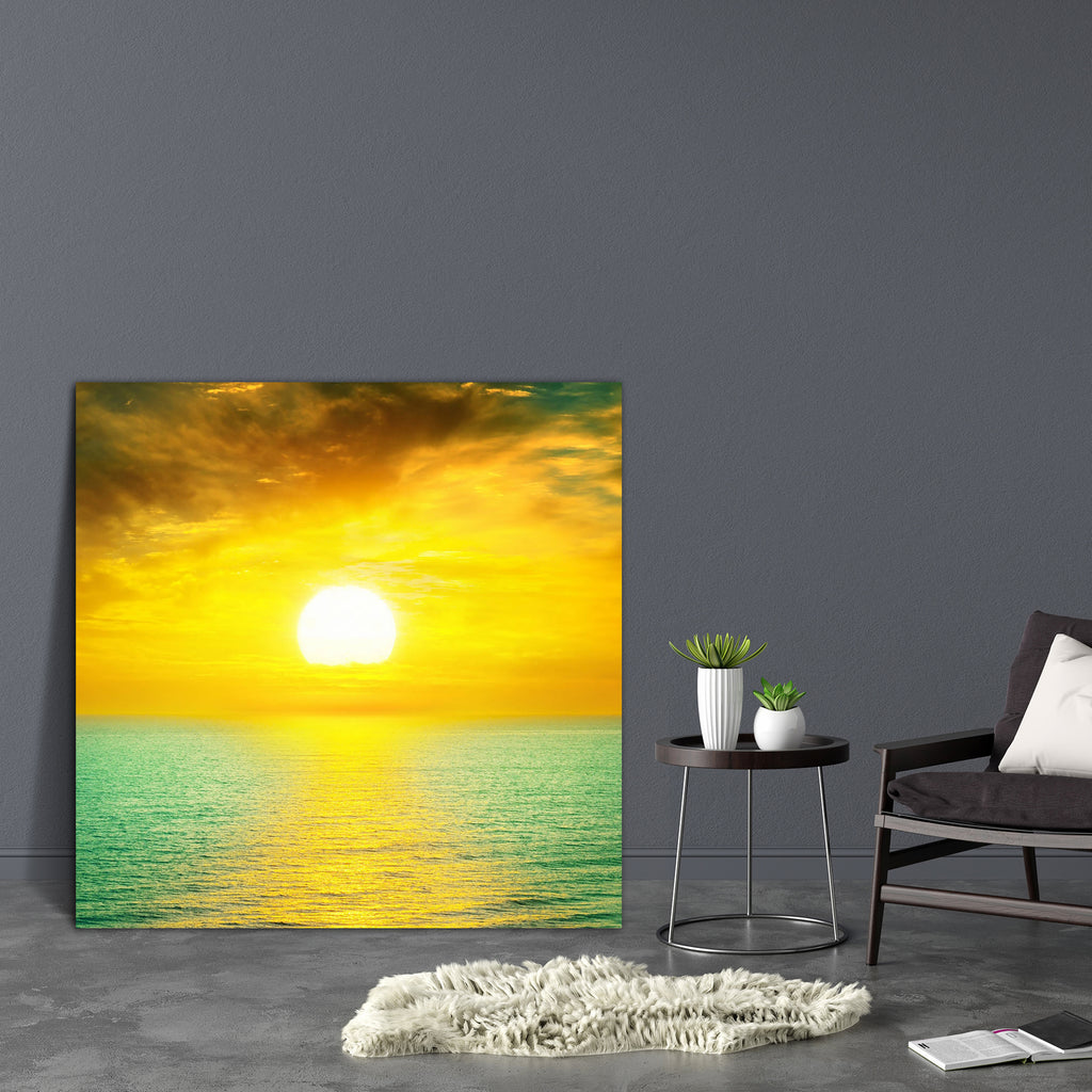 Sunset Above The Sea Canvas Painting Synthetic Frame-Paintings MDF Framing-AFF_FR-IC 5003179 IC 5003179, Abstract Expressionism, Abstracts, Landscapes, Nature, Scenic, Semi Abstract, Sunrises, Sunsets, sunset, above, the, sea, canvas, painting, synthetic, frame, abstract, autumn, background, beach, beautiful, blue, cloud, cloudy, color, colorful, dawn, daylight, dusk, evening, golden, heaven, horizon, landscape, light, marine, morning, natural, night, nobody, ocean, orange, outdoor, peaceful, rays, reflecti