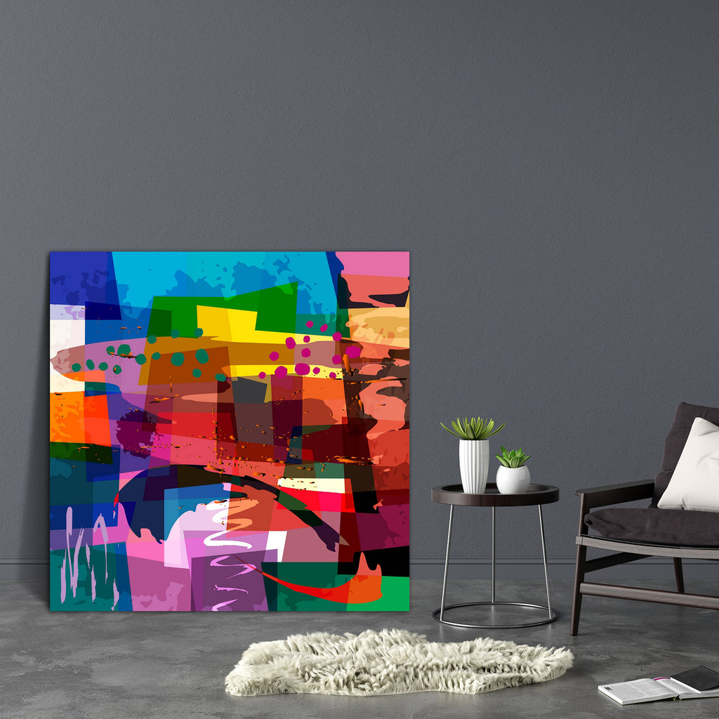 Abstract Artwork D153 Canvas Painting Synthetic Frame - Paintings MDF Framing - ArtzFolio.com
