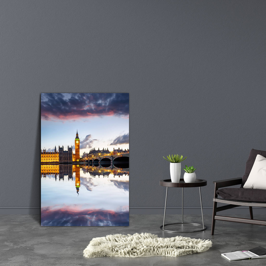 Parliament, Big Ben & Westminster Bridge, London UK Canvas Painting Synthetic Frame-Paintings MDF Framing-AFF_FR-IC 5003191 IC 5003191, Architecture, Cities, City Views, English, Fantasy, Landmarks, Places, Skylines, Sunrises, Sunsets, parliament, big, ben, westminster, bridge, london, uk, canvas, painting, synthetic, frame, britain, british, buildings, city, cityscape, clock, dawn, dusk, england, evening, government, historic, houses, kingdom, lamp, landmark, skyline, long, magical, night, politics, reflec