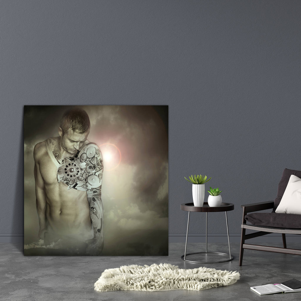 Young Man With A Sort Of Armor Mechanics Canvas Painting Synthetic Frame-Paintings MDF Framing-AFF_FR-IC 5003198 IC 5003198, Art and Paintings, Fantasy, Futurism, Illustrations, Science Fiction, young, man, with, a, sort, of, armor, mechanics, canvas, painting, synthetic, frame, arm, art, artistic, beautiful, body, part, cloud, darkness, expressive, fiction, future, futuristic, gear, handsome, hero, illustration, illustrative, intense, macho, male, mechanic, mechanical, mechanism, model, muscle, romantic, t