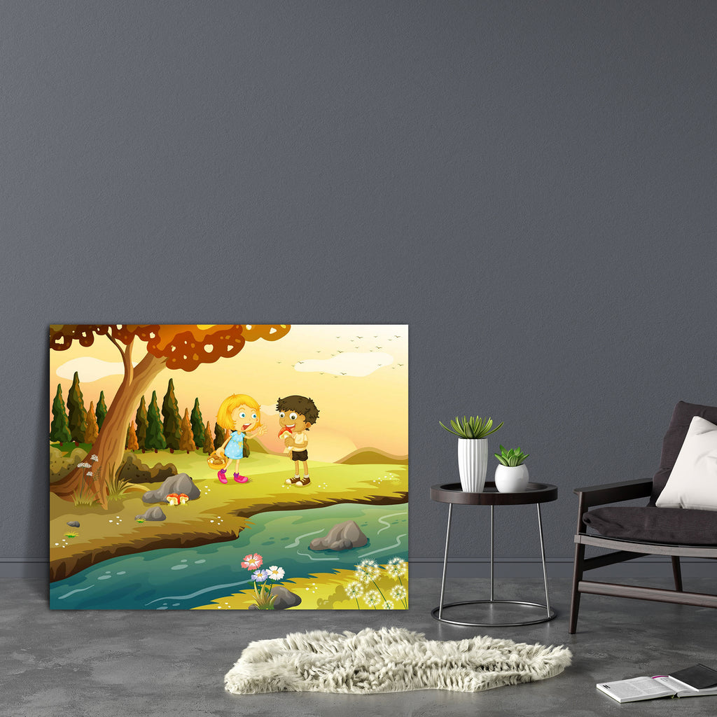 Boy & A Girl Playing At The Forest Canvas Painting Synthetic Frame-Paintings MDF Framing-AFF_FR-IC 5003206 IC 5003206, Animated Cartoons, Baby, Botanical, Caricature, Cartoons, Children, Digital, Digital Art, Drawing, Floral, Flowers, Graphic, Illustrations, Kids, Marble and Stone, Nature, People, Scenic, Wooden, boy, a, girl, playing, at, the, forest, canvas, painting, synthetic, frame, cartoon, daytime, eat, eating, ecosystem, environment, female, gentleman, gift, humans, illustration, image, jungle, lady