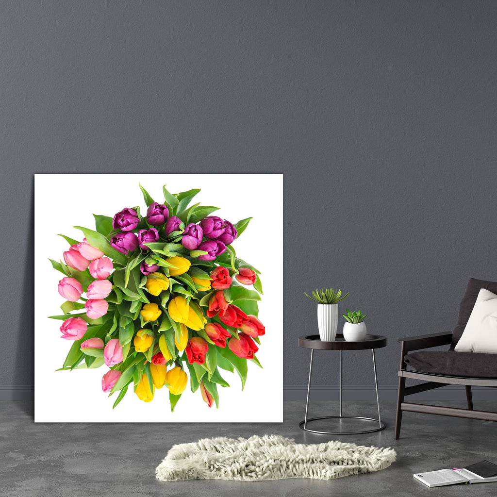 Multicolor Tulips Canvas Painting Synthetic Frame-Paintings MDF Framing-AFF_FR-IC 5003216 IC 5003216, Birthday, Black and White, Botanical, Floral, Flowers, Holidays, Nature, Scenic, White, multicolor, tulips, canvas, painting, synthetic, frame, bouquet, arrangement, beautiful, bloom, blossom, bunch, celebration, closeup, color, colorful, composition, congratulations, day, decoration, easter, flower, gift, green, greetings, group, holiday, macro, many, mothers, nobody, petal, pink, plant, present, purple, r