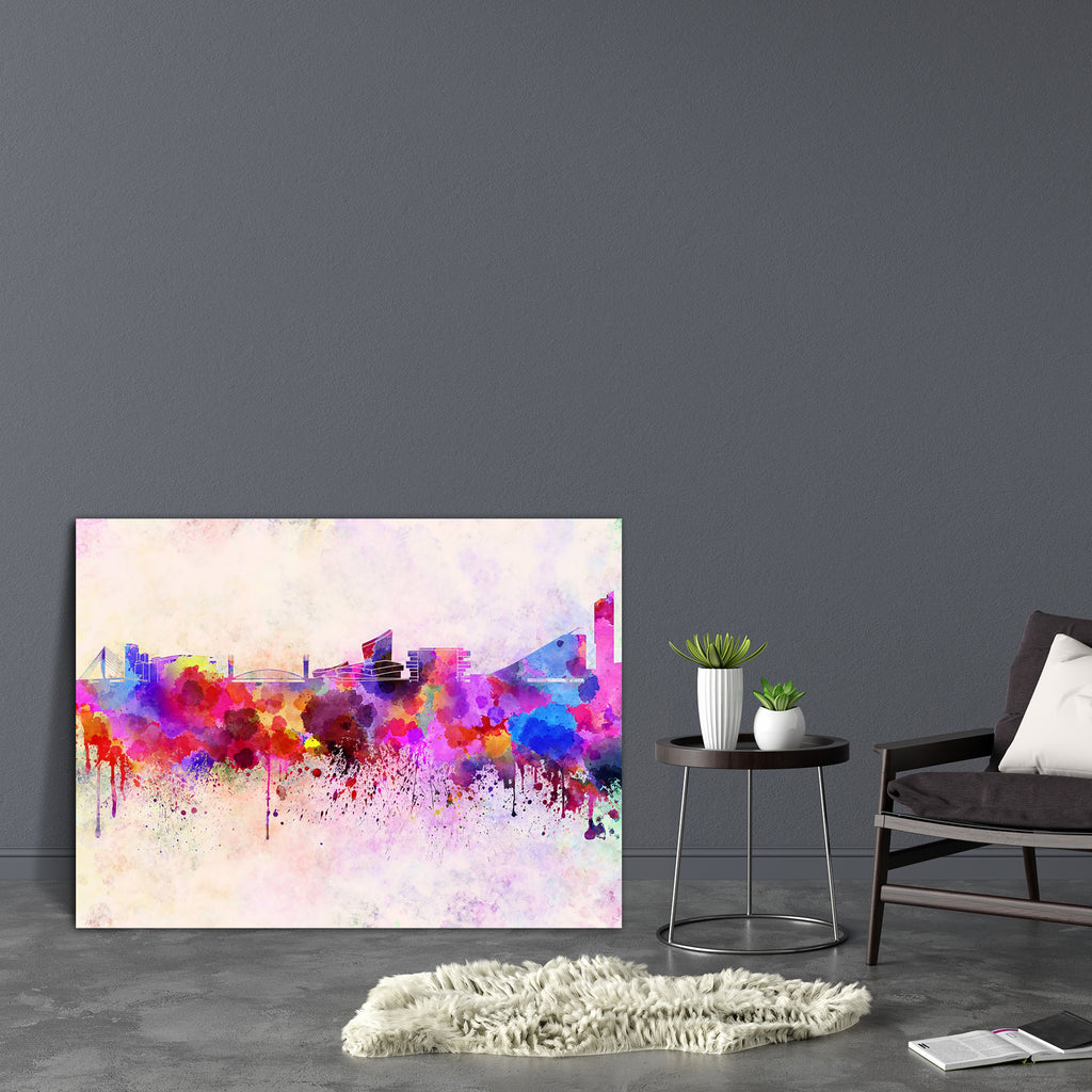 Manchester Skyline, England, UK Canvas Painting Synthetic Frame-Paintings MDF Framing-AFF_FR-IC 5003222 IC 5003222, Abstract Expressionism, Abstracts, Ancient, Architecture, Art and Paintings, Cities, City Views, Historical, Illustrations, Landmarks, Medieval, Panorama, Places, Semi Abstract, Skylines, Splatter, Vintage, Watercolour, manchester, skyline, england, uk, canvas, painting, synthetic, frame, abstract, art, background, bright, cityscape, color, colorful, creativity, europe, grunge, illustration, i
