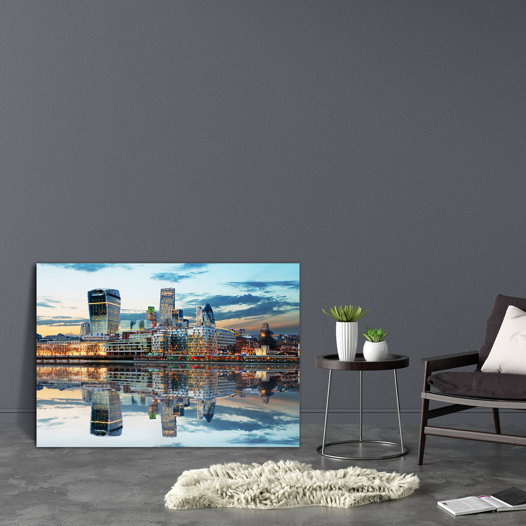 London Skylines At Dusk England, UK Canvas Painting Synthetic Frame-Paintings MDF Framing-AFF_FR-IC 5003224 IC 5003224, Architecture, Business, Cities, City Views, Landmarks, Landscapes, Places, Scenic, Skylines, Sunsets, Urban, london, at, dusk, england, uk, canvas, painting, synthetic, frame, skyline, banking, britain, building, capital, city, cityscape, dark, day, district, downtown, exchange, exterior, famous, finance, financial, glass, global, great, international, kingdom, landmark, landscape, night, 