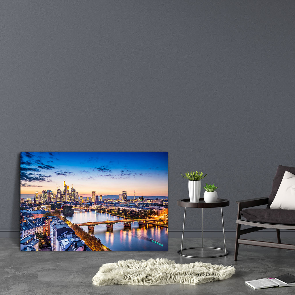 Frankfurt, Germany At The Cathedral Canvas Painting Synthetic Frame-Paintings MDF Framing-AFF_FR-IC 5003240 IC 5003240, Architecture, Business, Cities, City Views, German, Landmarks, Landscapes, Places, Scenic, Skylines, Sunsets, frankfurt, germany, at, the, cathedral, canvas, painting, synthetic, frame, skyline, am, main, aerial, view, avenue, bridge, buildings, district, cbd, center, central, europe, city, cityscape, dusk, european, famous, place, financial, historic, landmark, location, metropolis, night