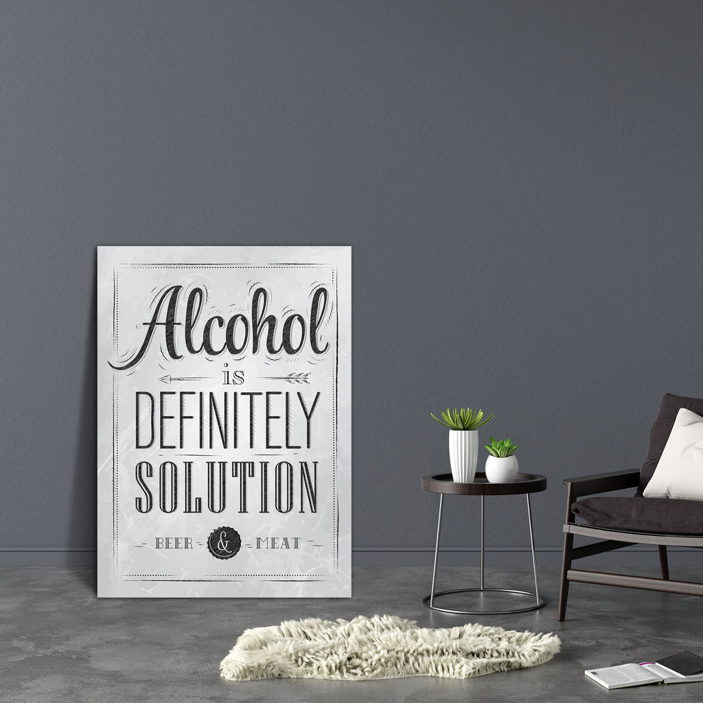 Alcohol Is Definitely Solution Canvas Painting Synthetic Frame-Paintings MDF Framing-AFF_FR-IC 5003243 IC 5003243, Ancient, Black, Black and White, Calligraphy, Comedy, Digital, Digital Art, Drawing, Education, Graphic, Historical, Humor, Humour, Illustrations, Medieval, Retro, Schools, Signs, Signs and Symbols, Symbols, Text, Universities, Vintage, White, alcohol, is, definitely, solution, canvas, painting, synthetic, frame, background, bar, beer, blackboard, blank, board, chalk, chalkboard, coal, cocktail