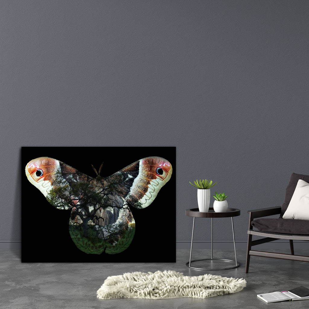 Photo Manipulation of Month & Ancient Oak Trees Canvas Painting Synthetic Frame-Paintings MDF Framing-AFF_FR-IC 5003244 IC 5003244, Abstract Expressionism, Abstracts, Ancient, Art and Paintings, Black, Black and White, Historical, Medieval, Nature, Scenic, Semi Abstract, Vintage, photo, manipulation, of, month, oak, trees, canvas, painting, synthetic, frame, abstract, art, butterfly, forest, green, moth, wings, artzfolio, wall decor for living room, wall frames for living room, frames for living room, wall 