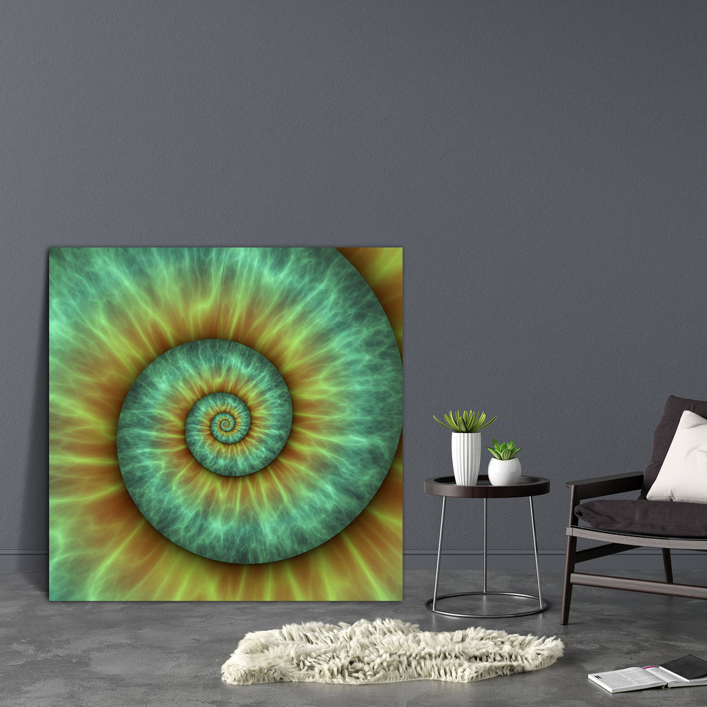 Abstract Spiral Pattern Canvas Painting Synthetic Frame - Paintings MDF Framing - ArtzFolio.com