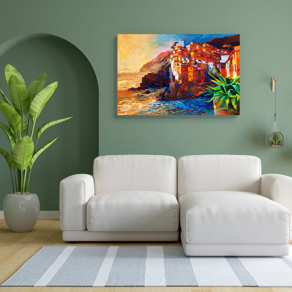 Abstract Artwork Of A Village Canvas Painting Synthetic Frame-Paintings MDF Framing-AFF_FR-IC 5003264 IC 5003264, Abstract Expressionism, Abstracts, Ancient, Architecture, Art and Paintings, Automobiles, Boats, Drawing, God Ram, Hinduism, Historical, Holidays, Impressionism, Italian, Landscapes, Marble and Stone, Medieval, Modern Art, Mountains, Nature, Nautical, Paintings, Panorama, Retro, Scenic, Semi Abstract, Transportation, Travel, Vehicles, Vintage, abstract, artwork, of, a, village, canvas, painting,
