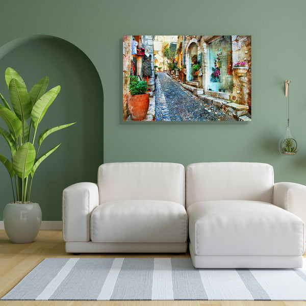 Charming Streets Of French Villages D2 Canvas Painting Synthetic Frame-Paintings MDF Framing-AFF_FR-IC 5003270 IC 5003270, Ancient, Architecture, Art and Paintings, Automobiles, Botanical, Cities, City Views, Countries, Culture, Ethnic, Floral, Flowers, French, Historical, Marble and Stone, Medieval, Nature, Retro, Traditional, Transportation, Travel, Tribal, Vehicles, Vintage, World Culture, charming, streets, of, villages, d2, canvas, painting, for, bedroom, living, room, engineered, wood, frame, art, art