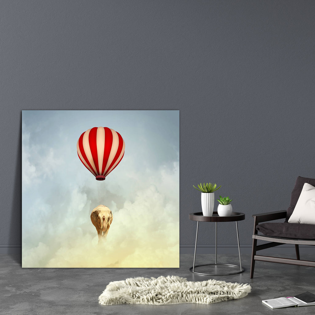 Elephant Flying In Sky Canvas Painting Synthetic Frame-Paintings MDF Framing-AFF_FR-IC 5003275 IC 5003275, African, Animals, Art and Paintings, Automobiles, Fantasy, Holidays, Realism, Sports, Surrealism, Transportation, Travel, Vehicles, elephant, flying, in, sky, canvas, painting, synthetic, frame, adventure, aerial, aerostat, air, balloon, transport, animal, art, big, circus, cloud, color, composite, cool, daydream, digitally, dramatic, dream, ease, fairy, fairytale, fantastic, feeling, fly, fun, funny, 