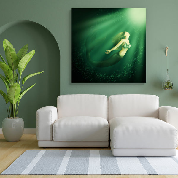 Mermaid With Fish Tail D3 Canvas Painting Synthetic Frame-Paintings MDF Framing-AFF_FR-IC 5003296 IC 5003296, Fantasy, Health, Illustrations, Mermaid, Religion, Religious, Surrealism, with, fish, tail, d3, canvas, painting, for, bedroom, living, room, engineered, wood, frame, beautiful, beauty, blue, bra, bubbles, diving, dream, fairy, fairytale, fantastic, floating, girl, goddess, hair, hairstyle, illustration, lady, legend, legendary, light, magic, mythology, nixie, ocean, purple, scale, sea, shell, siren