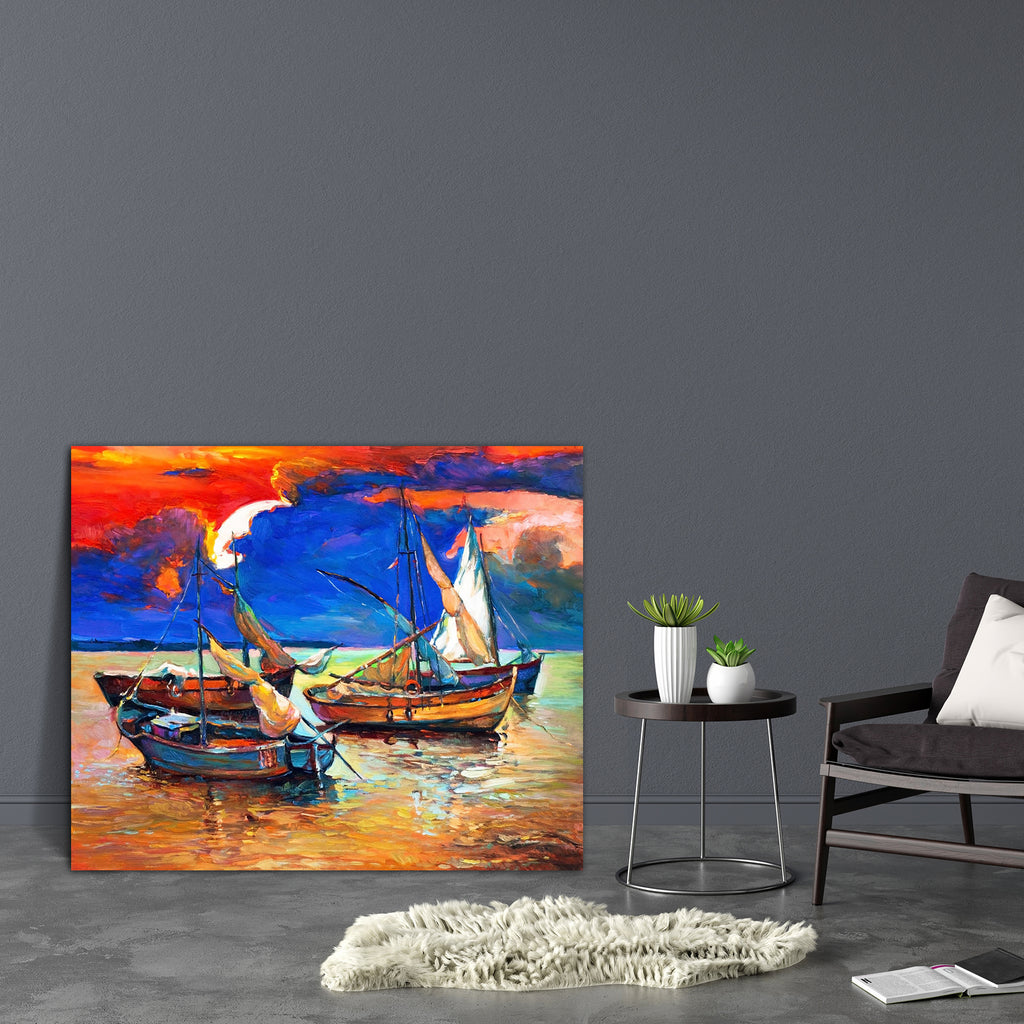 Fishing Boats & Sea D1 Canvas Painting Synthetic Frame-Paintings MDF Framing-AFF_FR-IC 5003297 IC 5003297, Abstract Expressionism, Abstracts, Ancient, Art and Paintings, Automobiles, Boats, Drawing, Historical, Holidays, Illustrations, Impressionism, Landscapes, Medieval, Modern Art, Nature, Nautical, Paintings, Scenic, Semi Abstract, Sunrises, Sunsets, Transportation, Travel, Vehicles, Vintage, fishing, sea, d1, canvas, painting, synthetic, frame, oil, abstract, art, artistic, artwork, background, bay, bea