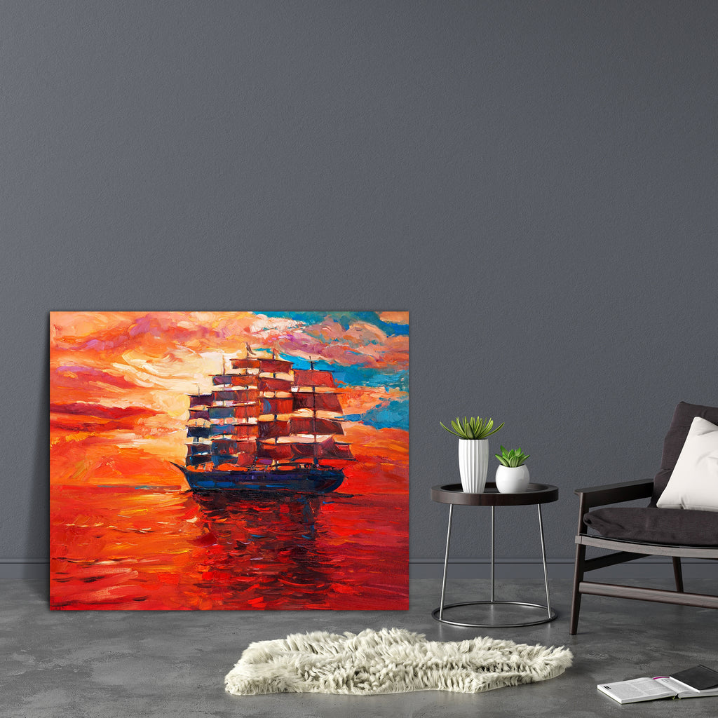 Sailing Frigate Or Ship & Sea Canvas Painting Synthetic Frame-Paintings MDF Framing-AFF_FR-IC 5003298 IC 5003298, Abstract Expressionism, Abstracts, Art and Paintings, Automobiles, Boats, Drawing, Illustrations, Impressionism, Landscapes, Modern Art, Nature, Nautical, Paintings, Scenic, Semi Abstract, Signs, Signs and Symbols, Sketches, Sunsets, Transportation, Travel, Vehicles, Watercolour, sailing, frigate, or, ship, sea, canvas, painting, synthetic, frame, abstract, acrylic, art, artist, artistic, artwor