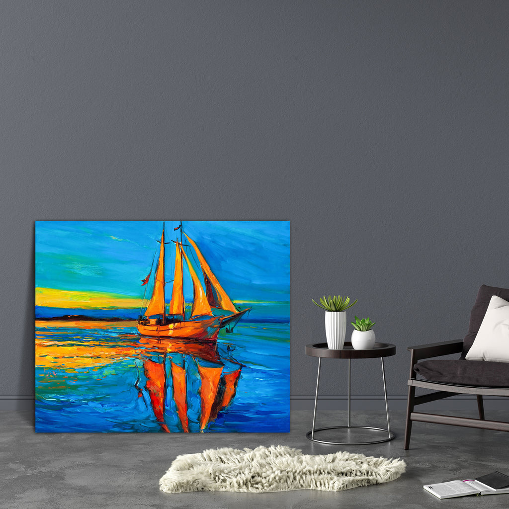 Sailing Ship & Sea Canvas Painting Synthetic Frame-Paintings MDF Framing-AFF_FR-IC 5003299 IC 5003299, Abstract Expressionism, Abstracts, Art and Paintings, Automobiles, Boats, Drawing, Illustrations, Impressionism, Landscapes, Modern Art, Nature, Nautical, Paintings, Scenic, Semi Abstract, Signs, Signs and Symbols, Sketches, Sunsets, Transportation, Travel, Vehicles, Watercolour, sailing, ship, sea, canvas, painting, synthetic, frame, oil, abstract, modern, acrylic, art, artist, artistic, artwork, backdrop