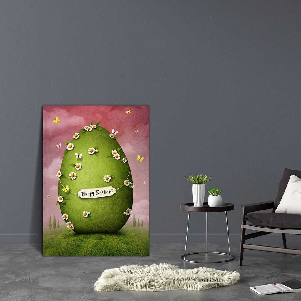 Green Easter Egg Canvas Painting Synthetic Frame-Paintings MDF Framing-AFF_FR-IC 5003300 IC 5003300, Art and Paintings, Botanical, Drawing, Fantasy, Floral, Flowers, Holidays, Illustrations, Nature, Scenic, Seasons, Signs, Signs and Symbols, green, easter, egg, canvas, painting, synthetic, frame, art, beautiful, bizarre, bloom, blossom, butterfly, cloud, colorful, concept, daisy, design, drawings, environment, fancy, fantastic, flower, grass, greeting, growing, heat, holiday, illustration, insect, name, out