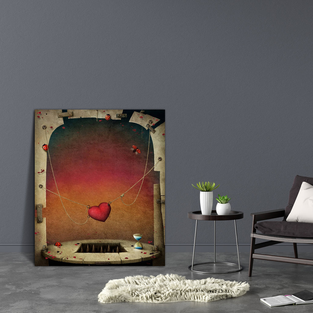 Abstract Hearts Canvas Painting Synthetic Frame - Paintings MDF Framing - ArtzFolio.com