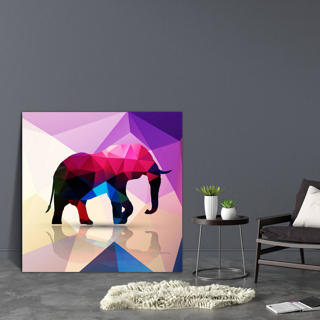 Geometric Polygonal Elephant Canvas Painting Synthetic Frame-Paintings MDF Framing-AFF_FR-IC 5003312 IC 5003312, Abstract Expressionism, Abstracts, African, Animals, Art and Paintings, Diamond, Digital, Digital Art, Geometric, Geometric Abstraction, Graphic, Icons, Illustrations, Nature, Patterns, Scenic, Semi Abstract, Signs, Signs and Symbols, Space, Symbols, Triangles, Wildlife, polygonal, elephant, canvas, painting, synthetic, frame, origami, animal, abstract, africa, art, artwork, banner, beautiful, bi