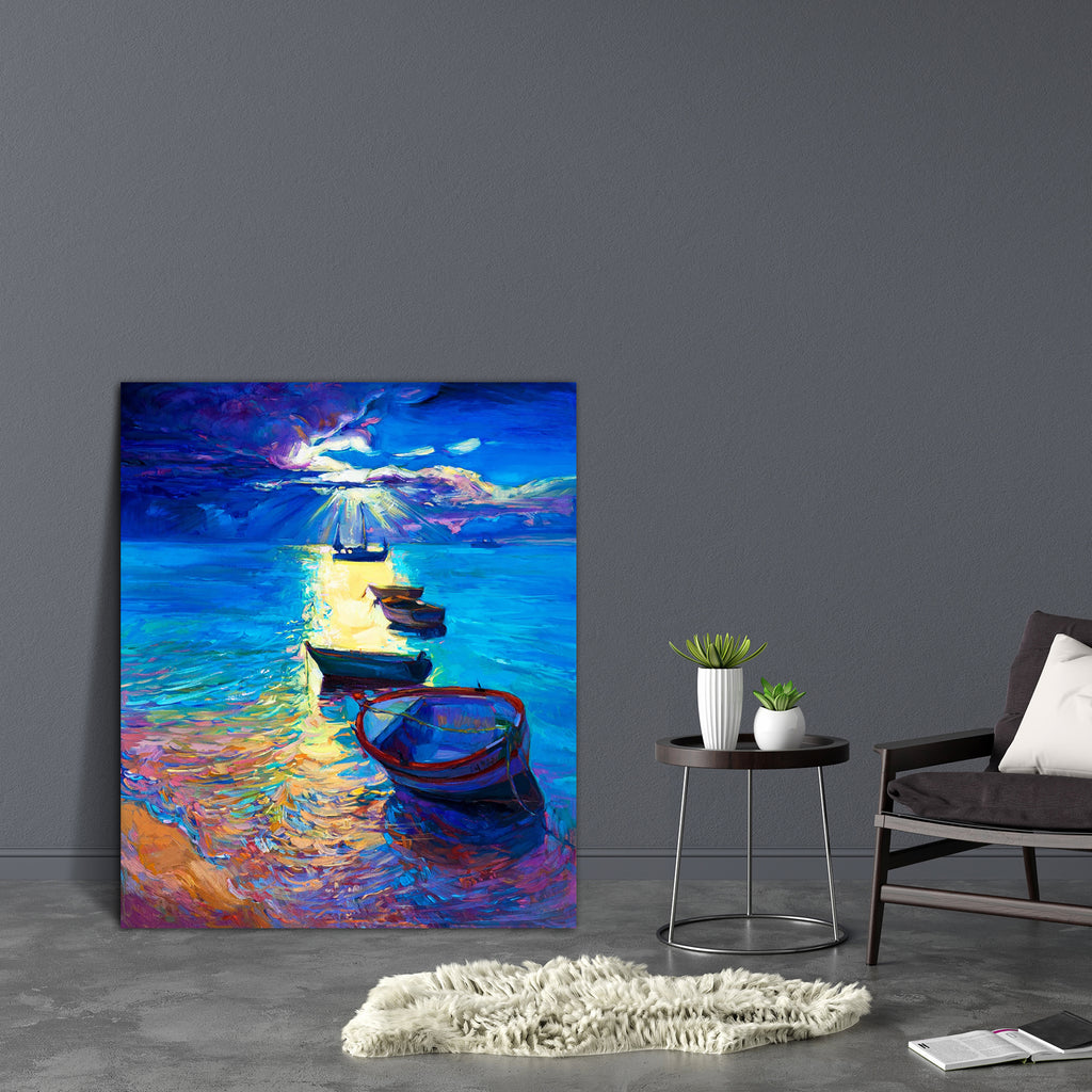 Fishing Boats & Sea D2 Canvas Painting Synthetic Frame-Paintings MDF Framing-AFF_FR-IC 5003330 IC 5003330, Abstract Expressionism, Abstracts, Ancient, Art and Paintings, Automobiles, Boats, Drawing, Historical, Holidays, Illustrations, Impressionism, Landscapes, Medieval, Modern Art, Nature, Nautical, Paintings, Scenic, Semi Abstract, Sunrises, Sunsets, Transportation, Travel, Vehicles, Vintage, fishing, sea, d2, canvas, painting, synthetic, frame, oil, abstract, art, artistic, artwork, background, bay, bea