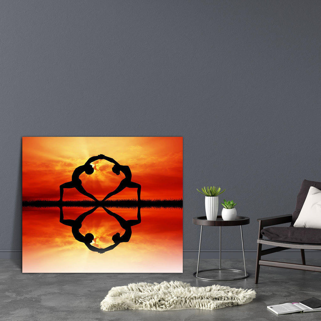 Couple Doing Yoga At Sunset D2 Canvas Painting Synthetic Frame-Paintings MDF Framing-AFF_FR-IC 5003353 IC 5003353, Illustrations, Nature, Scenic, Sports, Sunrises, Sunsets, couple, doing, yoga, at, sunset, d2, canvas, painting, synthetic, frame, active, body, energy, exercise, female, fitness, illustration, lake, lifestyle, man, meditation, morning, natural, pose, poses, reflection, relax, relaxation, silhouette, sport, sunlight, sunrise, woman, young, artzfolio, wall decor for living room, wall frames for 