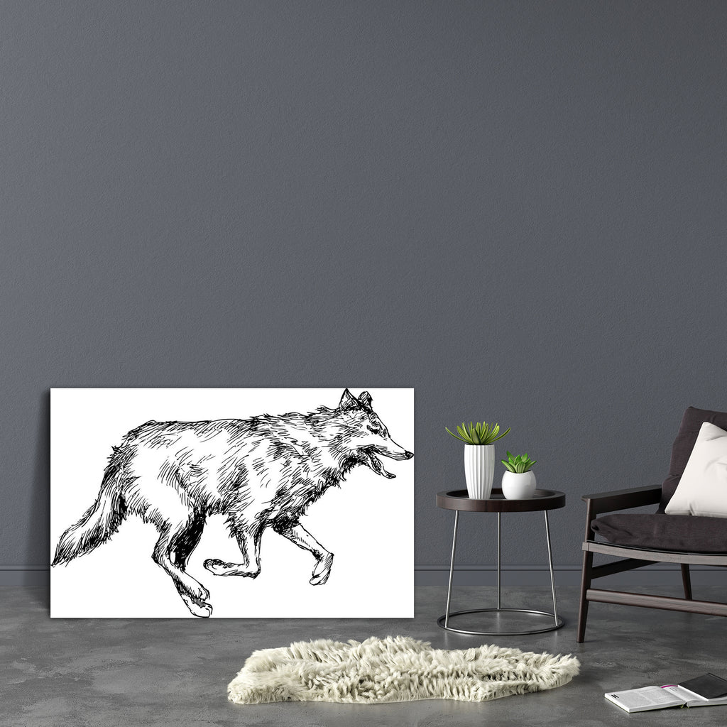 Wolf Canvas Painting Synthetic Frame-Paintings MDF Framing-AFF_FR-IC 5003360 IC 5003360, Abstract Expressionism, Abstracts, Animals, Art and Paintings, Black, Black and White, Drawing, Illustrations, Nature, Patterns, Scenic, Semi Abstract, Signs, Signs and Symbols, Sketches, Symbols, Wildlife, wolf, canvas, painting, synthetic, frame, abstract, animal, art, artistic, artwork, attack, back, beast, canine, curve, cute, dangerous, design, dog, element, engraving, etching, eye, face, fur, hair, head, hunter, h