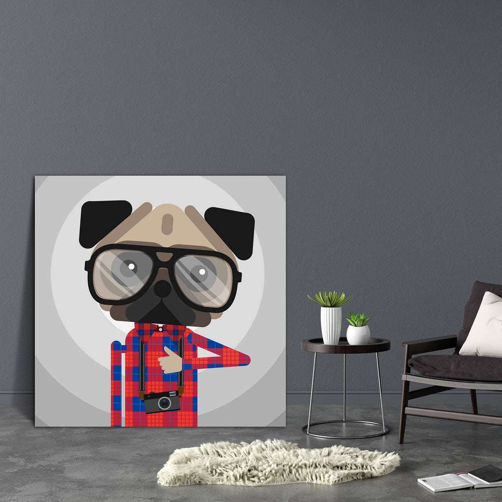 Hipster Man & Pug D2 Canvas Painting Synthetic Frame-Paintings MDF Framing-AFF_FR-IC 5003364 IC 5003364, Animals, Art and Paintings, Baby, Children, Digital, Digital Art, Drawing, Fashion, Graphic, Hipster, Illustrations, Individuals, Kids, Pets, Portraits, Sketches, man, pug, d2, canvas, painting, synthetic, frame, animal, art, artwork, beautiful, boy, camera, card, concept, cool, cute, detail, dog, doodle, drawn, funny, glasses, hand, head, illustration, image, kid, line, look, male, pet, photo, photograp