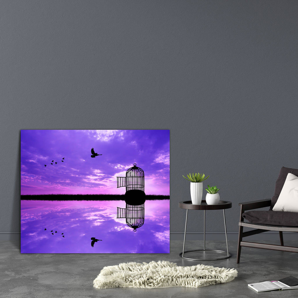 Birdcage On River Canvas Painting Synthetic Frame-Paintings MDF Framing-AFF_FR-IC 5003367 IC 5003367, Animals, Birds, Illustrations, Nature, Scenic, Sunsets, birdcage, on, river, canvas, painting, synthetic, frame, animal, bird, cage, free, freedom, girl, happy, illustration, joy, joyful, lake, leisure, little, outdoor, reflection, seagull, silhouette, sunlight, sunset, sunshine, artzfolio, wall decor for living room, wall frames for living room, frames for living room, wall art, canvas painting, wall frame