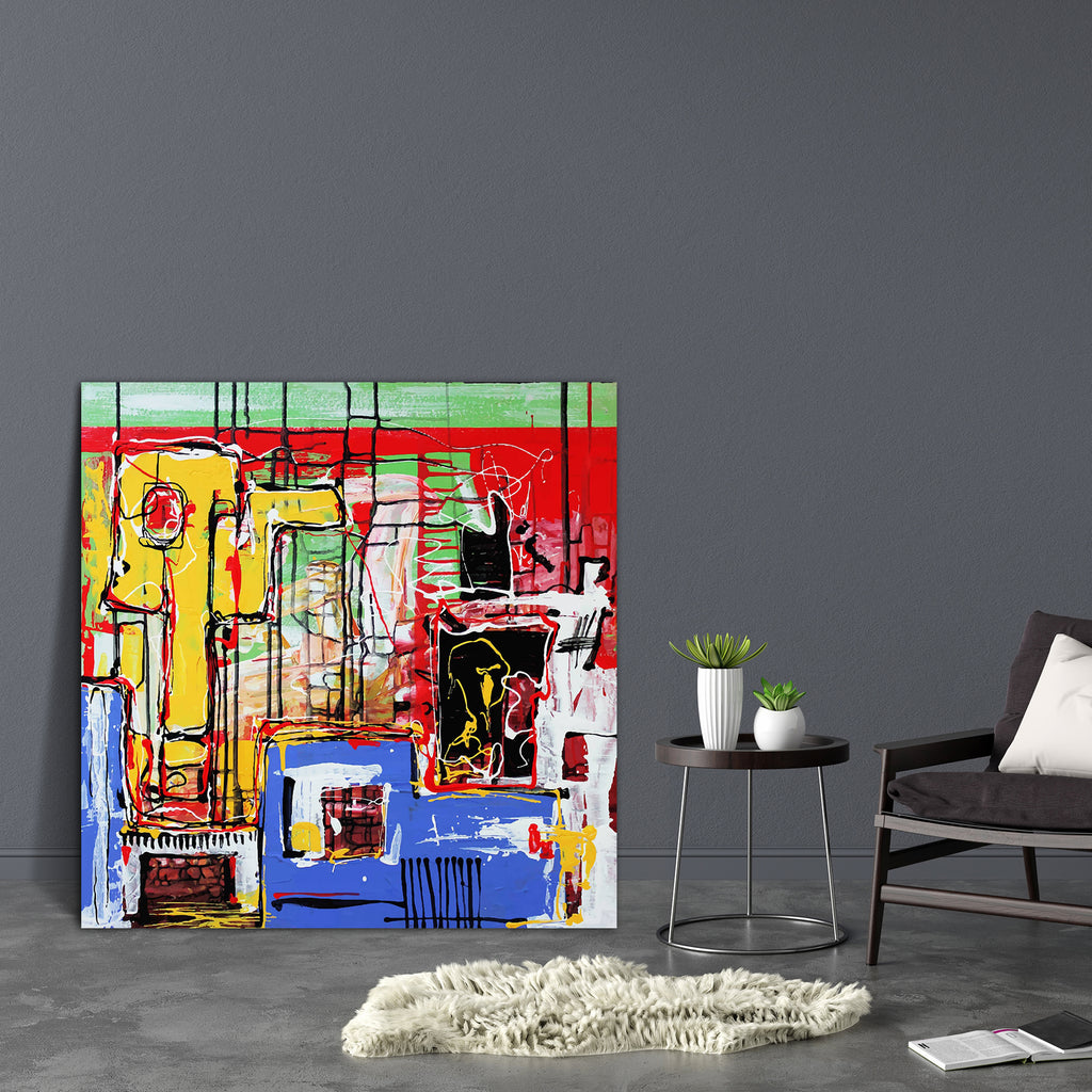 Abstract Artwork D162 Canvas Painting Synthetic Frame - Paintings MDF Framing - ArtzFolio.com
