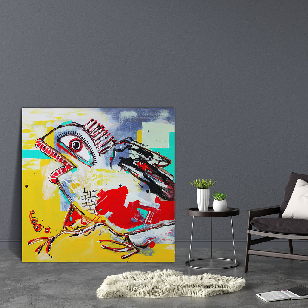 Abstract Bird Canvas Painting Synthetic Frame - Paintings MDF Framing - ArtzFolio.com