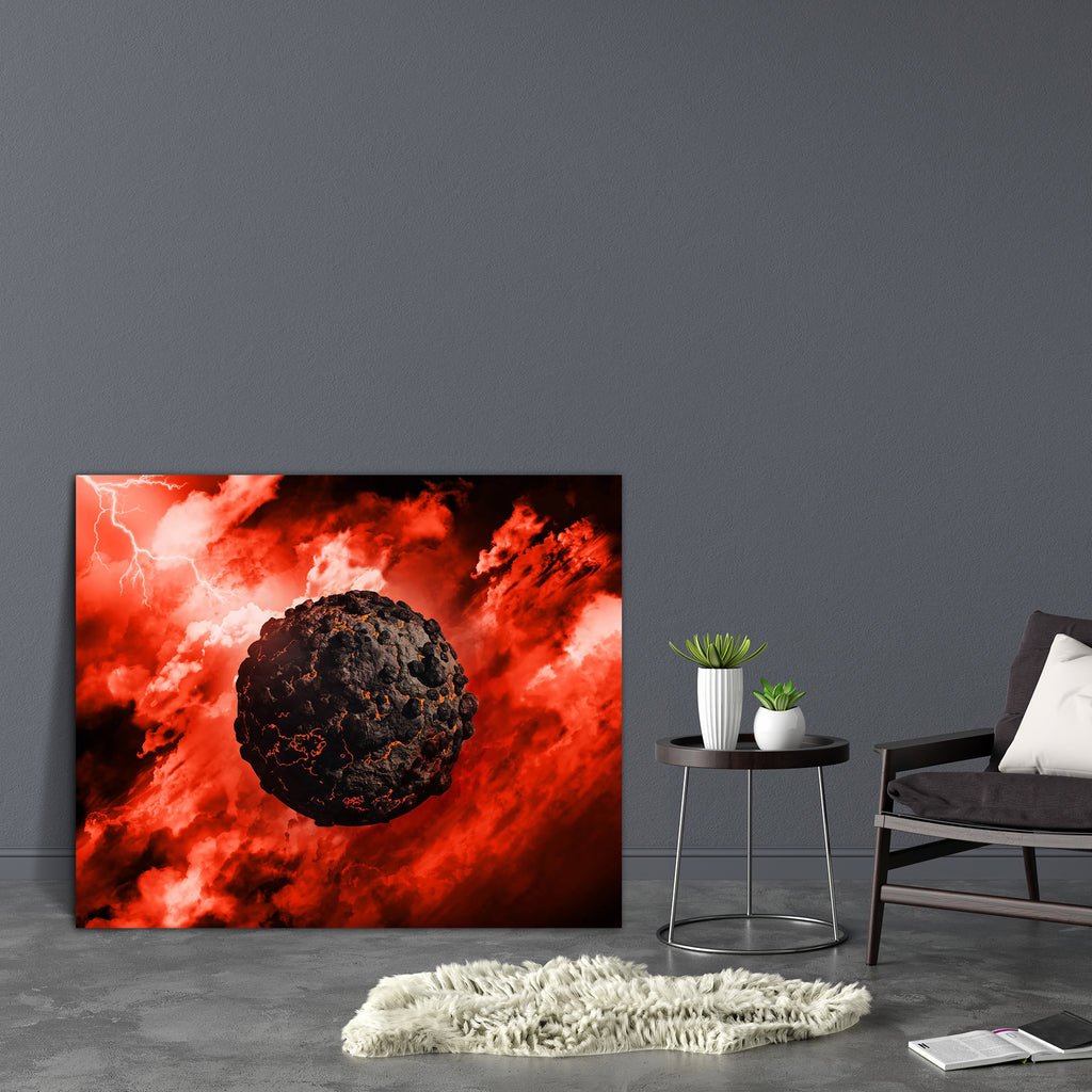 Volcanic Globe Canvas Painting Synthetic Frame-Paintings MDF Framing-AFF_FR-IC 5003375 IC 5003375, 3D, Abstract Expressionism, Abstracts, Astronomy, Cosmology, Illustrations, Landscapes, Nature, Scenic, Science Fiction, Semi Abstract, Space, volcanic, globe, canvas, painting, synthetic, frame, abstract, climate, change, clouds, dead, tree, earth, extinct, global, warming, illustration, landscape, lava, lightning, old, orange, planet, render, science, fiction, sky, star, starry, storm, stormy, trees, volcano