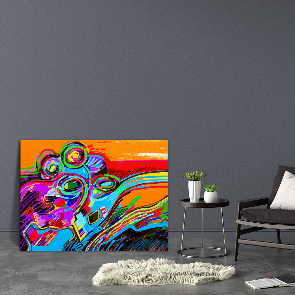 Abstract Artwork D163 Canvas Painting Synthetic Frame - Paintings MDF Framing - ArtzFolio.com