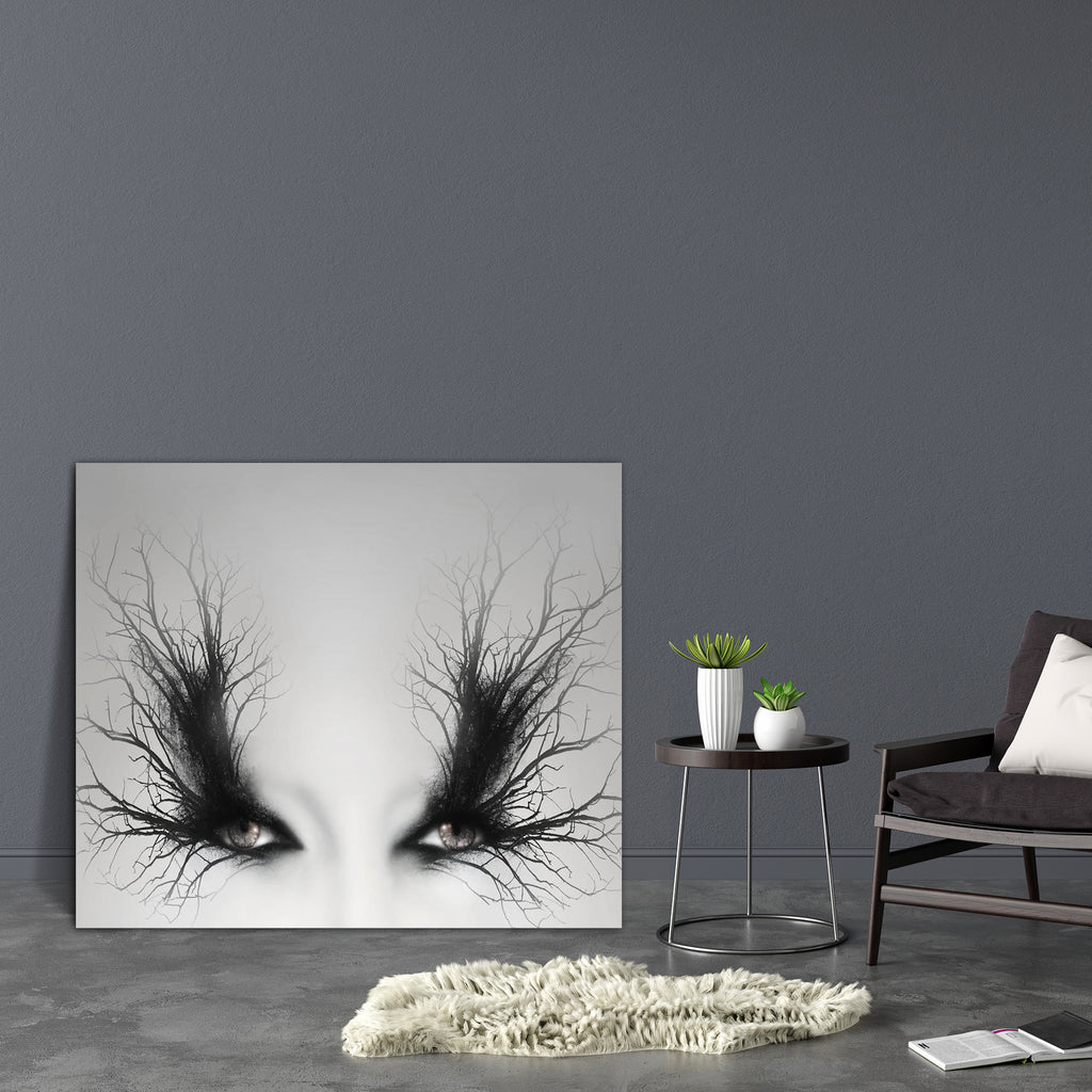 Artistic Female Eyes With Branches D1 Canvas Painting Synthetic Frame-Paintings MDF Framing-AFF_FR-IC 5003385 IC 5003385, Abstract Expressionism, Abstracts, Art and Paintings, Asian, Black, Black and White, Digital, Digital Art, Fantasy, Fashion, Gothic, Graphic, Illustrations, Nature, Scenic, Semi Abstract, White, artistic, female, eyes, with, branches, d1, canvas, painting, synthetic, frame, abstract, art, background, beautiful, branch, caucasian, close, up, creativity, detail, eye, fable, fairy, tail, gr