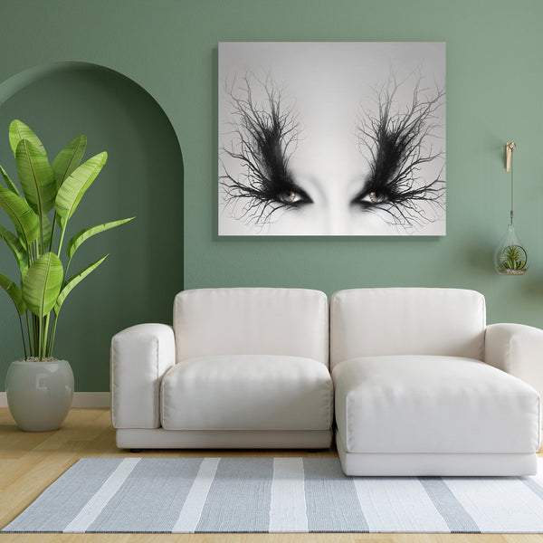 Artistic Female Eyes With Branches D1 Canvas Painting Synthetic Frame-Paintings MDF Framing-AFF_FR-IC 5003385 IC 5003385, Abstract Expressionism, Abstracts, Art and Paintings, Asian, Black, Black and White, Digital, Digital Art, Fantasy, Fashion, Gothic, Graphic, Illustrations, Nature, Scenic, Semi Abstract, White, artistic, female, eyes, with, branches, d1, canvas, painting, for, bedroom, living, room, engineered, wood, frame, abstract, art, background, beautiful, branch, caucasian, close, up, creativity, 
