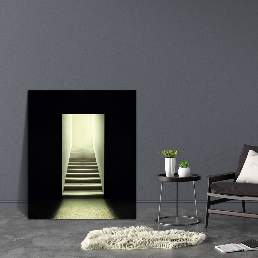 Staircase Inside A Room Canvas Painting Synthetic Frame-Paintings MDF Framing-AFF_FR-IC 5003388 IC 5003388, Architecture, Art and Paintings, Black, Black and White, Conceptual, staircase, inside, a, room, canvas, painting, synthetic, frame, architectural, art, artistic, background, concept, dark, darkness, depression, elegant, enigmatic, enter, exit, geometry, goth, illustrative, interior, light, lightness, mental, mind, moods, mysterious, psyche, psychology, scale, secret, serious, shadow, stair, stairway,