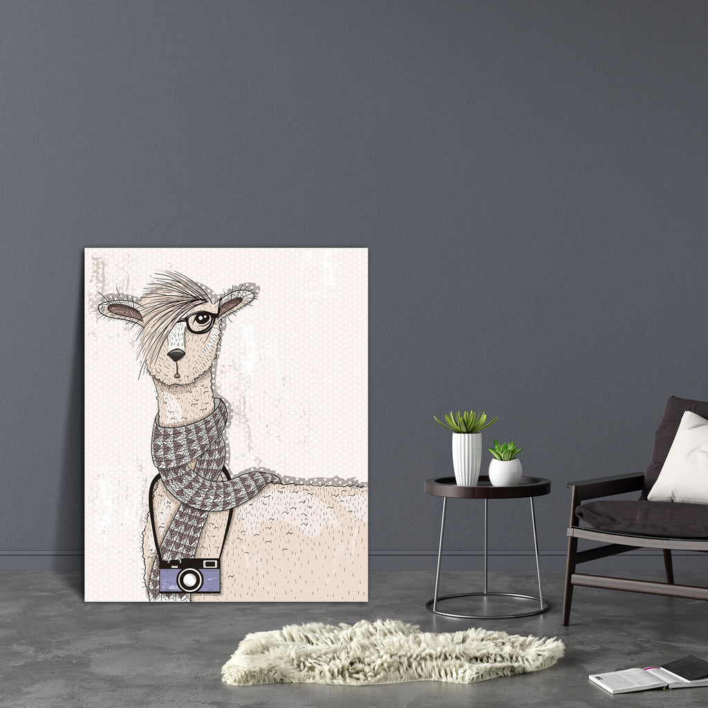Cute Hipster Lama Canvas Painting Synthetic Frame-Paintings MDF Framing-AFF_FR-IC 5003398 IC 5003398, Ancient, Animals, Animated Cartoons, Art and Paintings, Baby, Caricature, Cartoons, Children, Digital, Digital Art, Drawing, Fashion, Graphic, Hipster, Historical, Illustrations, Individuals, Kids, Medieval, Nature, Patterns, Portraits, Retro, Scenic, Signs, Signs and Symbols, Sketches, Vintage, cute, lama, canvas, painting, synthetic, frame, alpaca, funny, accessories, animal, art, background, boy, camera,
