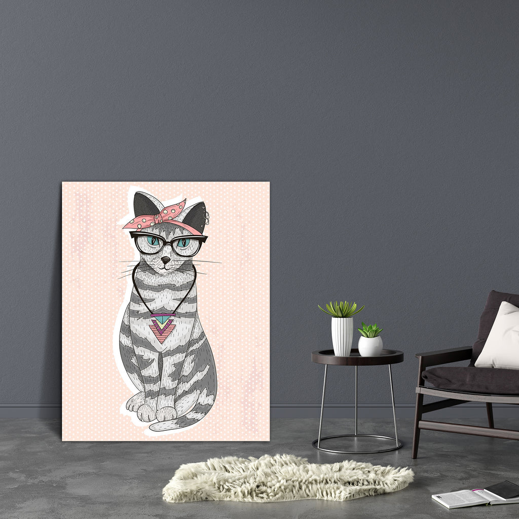 Cute Hipster Rockabilly Cat Canvas Painting Synthetic Frame-Paintings MDF Framing-AFF_FR-IC 5003399 IC 5003399, Ancient, Animals, Animated Cartoons, Art and Paintings, Baby, Caricature, Cartoons, Children, Digital, Digital Art, Drawing, Fashion, Graphic, Hipster, Historical, Illustrations, Individuals, Kids, Medieval, Nature, Patterns, Pets, Portraits, Retro, Scenic, Signs, Signs and Symbols, Sketches, Vintage, cute, rockabilly, cat, canvas, painting, synthetic, frame, accessories, animal, art, background, 