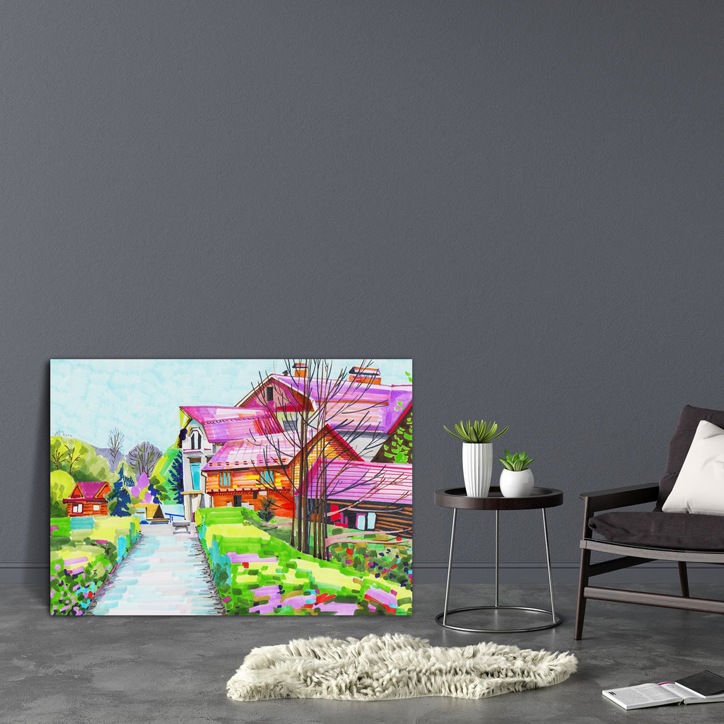 Rural Landscape D2 Canvas Painting Synthetic Frame-Paintings MDF Framing-AFF_FR-IC 5003403 IC 5003403, Architecture, Art and Paintings, Decorative, Digital, Digital Art, Drawing, Fine Art Reprint, Graphic, Illustrations, Impressionism, Inspirational, Landmarks, Landscapes, Modern Art, Motivation, Motivational, Nature, Paintings, Patterns, Places, Rural, Scenic, Signs, Signs and Symbols, Sketches, landscape, d2, canvas, painting, synthetic, frame, art, artist, artwork, building, color, composition, contempor