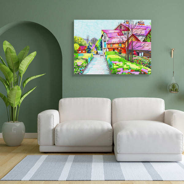 Rural Landscape D2 Canvas Painting Synthetic Frame-Paintings MDF Framing-AFF_FR-IC 5003403 IC 5003403, Architecture, Art and Paintings, Decorative, Digital, Digital Art, Drawing, Fine Art Reprint, Graphic, Illustrations, Impressionism, Inspirational, Landmarks, Landscapes, Modern Art, Motivation, Motivational, Nature, Paintings, Patterns, Places, Rural, Scenic, Signs, Signs and Symbols, Sketches, landscape, d2, canvas, painting, for, bedroom, living, room, engineered, wood, frame, art, artist, artwork, buil