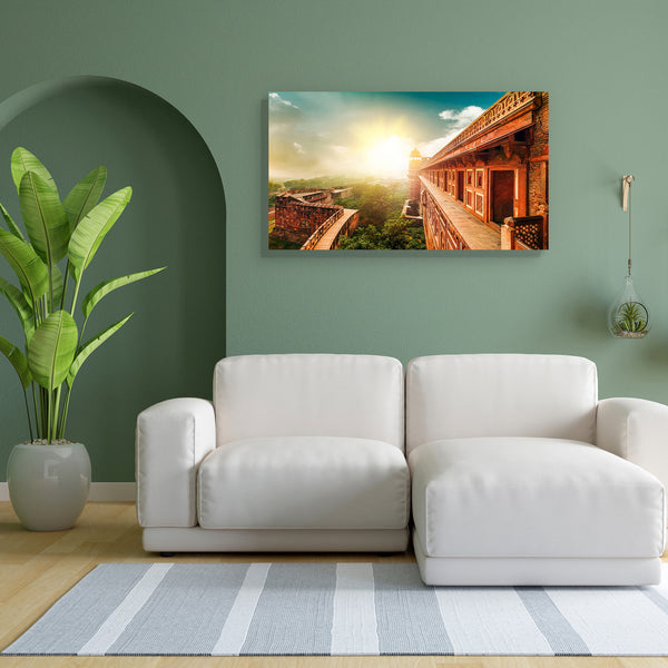 Agra Fort India Canvas Painting Synthetic Frame-Paintings MDF Framing-AFF_FR-IC 5003406 IC 5003406, Allah, Ancient, Arabic, Architecture, Asian, Automobiles, Culture, Ethnic, Hinduism, Historical, Indian, Islam, Landmarks, Marble and Stone, Medieval, Mughal Art, Places, Sunrises, Sunsets, Traditional, Transportation, Travel, Tribal, Vehicles, Vintage, World Culture, agra, fort, india, canvas, painting, for, bedroom, living, room, engineered, wood, frame, red, ages, arch, asia, brick, building, carving, cast
