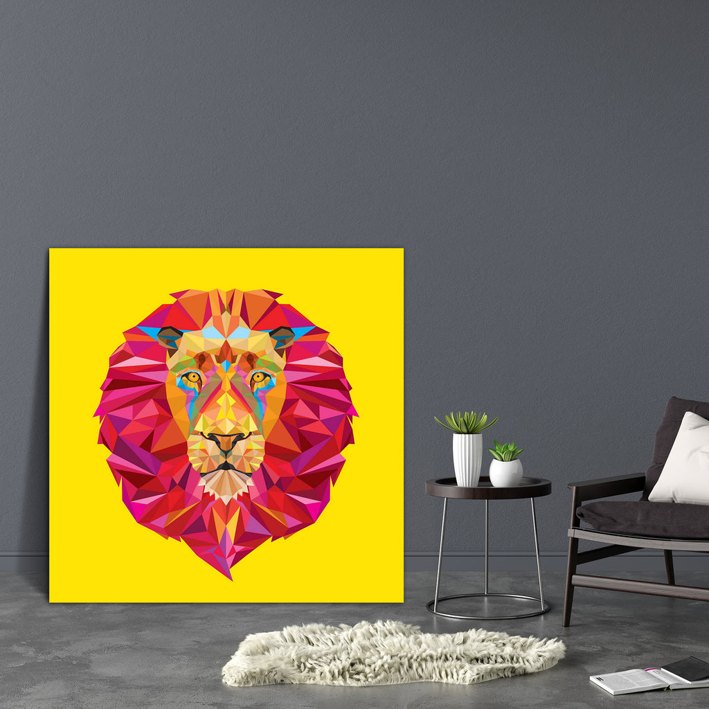 Lion Head Canvas Painting Synthetic Frame-Paintings MDF Framing-AFF_FR-IC 5003413 IC 5003413, African, Animals, Digital, Digital Art, Education, Geometric, Geometric Abstraction, Graphic, Icons, Illustrations, Nature, Patterns, Scenic, Schools, Signs, Signs and Symbols, Sports, Symbols, Universities, lion, head, canvas, painting, synthetic, frame, design, africa, illustration, lions, tattoo, graphics, animal, background, cat, color, colorful, dimond, face, high, icon, isolated, king, mammal, mane, mascot, o
