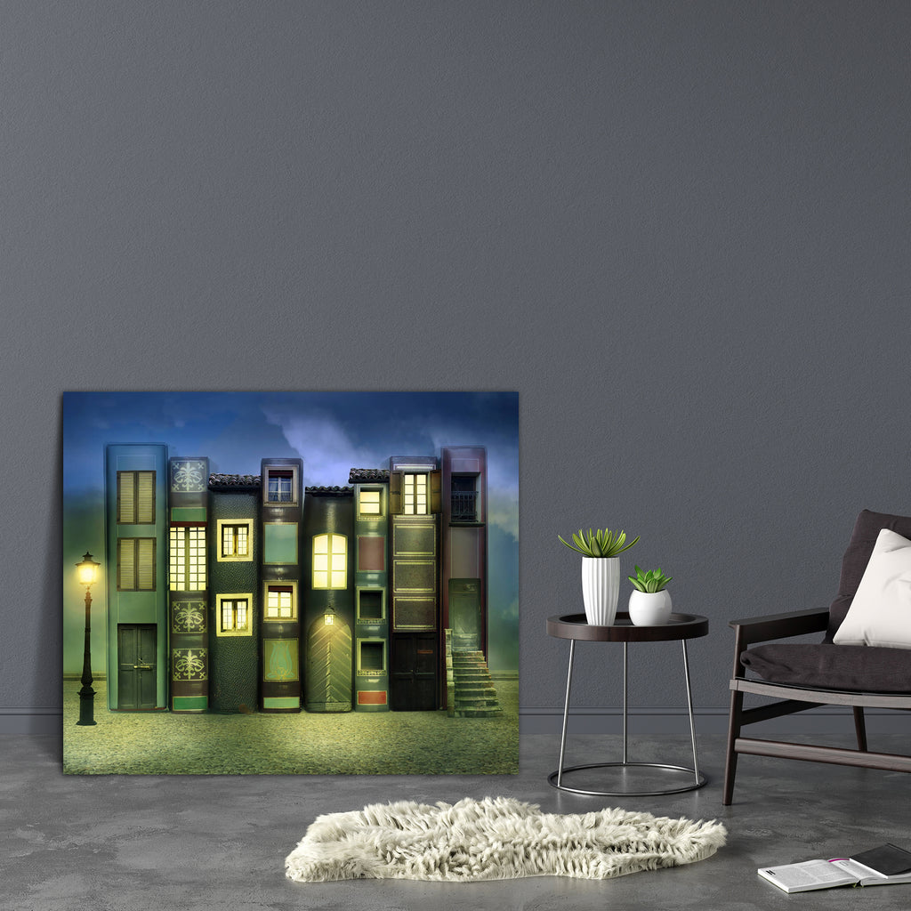 Books With Windows Doors Lamps Canvas Painting Synthetic Frame-Paintings MDF Framing-AFF_FR-IC 5003416 IC 5003416, Art and Paintings, Books, Education, Fantasy, Illustrations, Schools, Surrealism, Universities, with, windows, doors, lamps, canvas, painting, synthetic, frame, art, artistic, bizarre, book, building, colorful, creativity, dark, darkness, detail, door, fable, fun, funny, house, idea, illustration, illustrative, imagination, imaginative, lamp, lightness, many, night, nocturne, object, old, richn