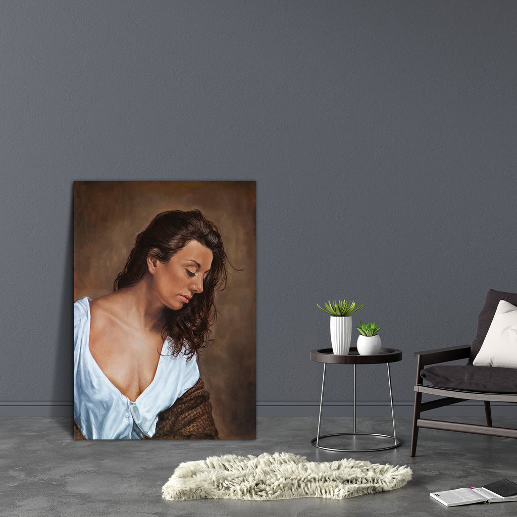 Gypsy Girl In White Blouse & Shawl Canvas Painting Synthetic Frame-Paintings MDF Framing-AFF_FR-IC 5003422 IC 5003422, Art and Paintings, Asian, Black and White, Culture, Ethnic, Fashion, Hobbies, Individuals, Music, Music and Dance, Music and Musical Instruments, Nature, Paintings, People, Portraits, Scenic, Traditional, Tribal, White, World Culture, gypsy, girl, in, blouse, shawl, canvas, painting, synthetic, frame, art, artist, beautiful, beauty, brush, caucasian, cheat, clothing, color, colors, dark, ea