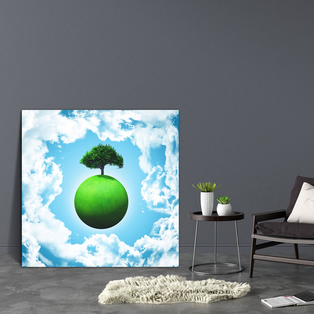 Grassy Globe With Tree D1 Canvas Painting Synthetic Frame-Paintings MDF Framing-AFF_FR-IC 5003427 IC 5003427, 3D, Abstract Expressionism, Abstracts, Astronomy, Cosmology, Illustrations, Landscapes, Nature, Scenic, Science Fiction, Semi Abstract, Space, grassy, globe, with, tree, d1, canvas, painting, synthetic, frame, abstract, clouds, earth, fictional, green, trees, illustration, landscape, planet, render, science, fiction, sky, summer, artzfolio, wall decor for living room, wall frames for living room, fr