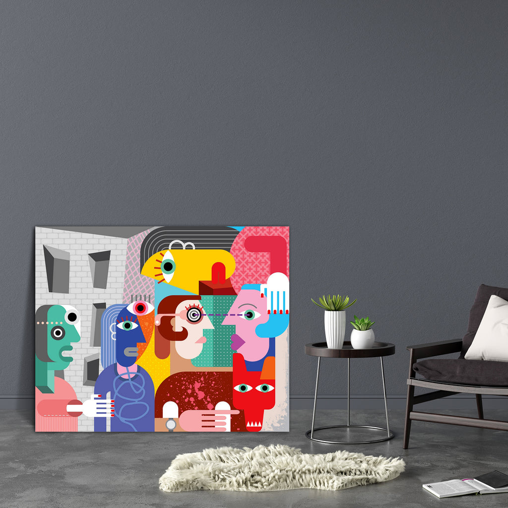 Abstract Artwork D166 Canvas Painting Synthetic Frame - Paintings MDF Framing - ArtzFolio.com