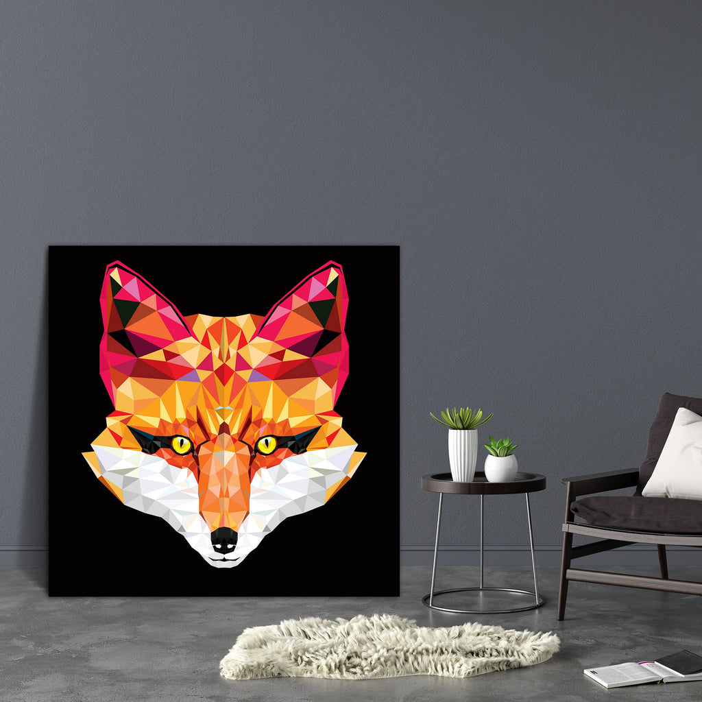 Fox Portrait Canvas Painting Synthetic Frame-Paintings MDF Framing-AFF_FR-IC 5003437 IC 5003437, Abstract Expressionism, Abstracts, Animals, Art and Paintings, Digital, Digital Art, Geometric, Geometric Abstraction, Graphic, Icons, Illustrations, Nature, Patterns, Scenic, Semi Abstract, Signs, Signs and Symbols, Symbols, Triangles, fox, portrait, canvas, painting, synthetic, frame, animal, pattern, abstract, art, artwork, banner, card, creative, design, element, emblem, fur, shapes, head, icon, illustration