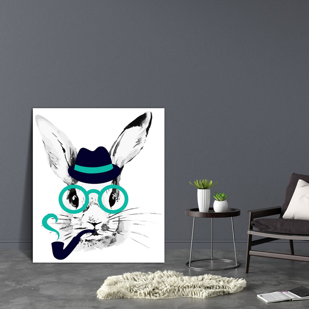 Hipster Rabbit Canvas Painting Synthetic Frame-Paintings MDF Framing-AFF_FR-IC 5003441 IC 5003441, Animals, Art and Paintings, Baby, Children, Drawing, Fashion, Festivals and Occasions, Festive, Hand Drawn, Hipster, Holidays, Illustrations, Individuals, Kids, Nature, Patterns, Portraits, Retro, Scenic, Signs, Signs and Symbols, Sketches, Stripes, Symbols, Urban, Watercolour, rabbit, canvas, painting, synthetic, frame, watercolor, bunny, animal, accessories, art, banner, bow, card, celebration, character, co