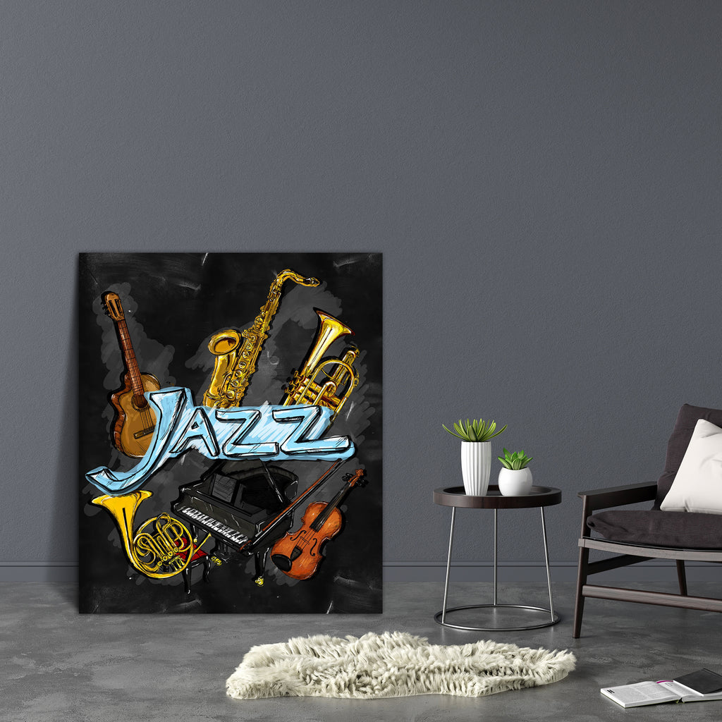 Jazz Artwork Instrument Canvas Painting Synthetic Frame-Paintings MDF Framing-AFF_FR-IC 5003462 IC 5003462, Abstract Expressionism, Abstracts, Ancient, Art and Paintings, Digital, Digital Art, Drawing, Graphic, Historical, Impressionism, Medieval, Music, Music and Dance, Music and Musical Instruments, Musical Instruments, Paintings, Patterns, Pets, Semi Abstract, Signs, Signs and Symbols, Vintage, Watercolour, jazz, artwork, instrument, canvas, painting, synthetic, frame, abstract, album, art, artistic, bac
