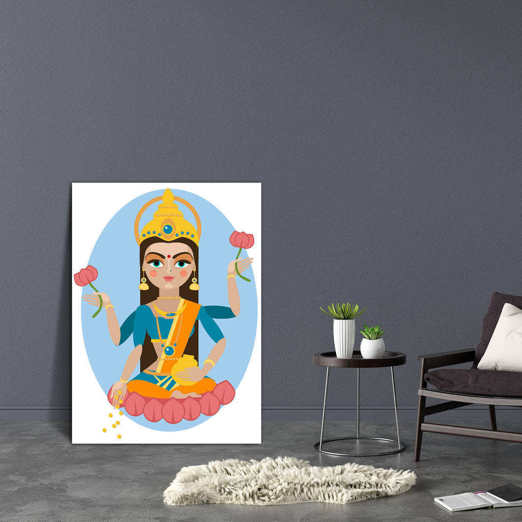 Hindu Deity Mother Lakshmi Canvas Painting Synthetic Frame-Paintings MDF Framing-AFF_FR-IC 5003464 IC 5003464, Art and Paintings, Asian, Black and White, Culture, Digital, Digital Art, Ethnic, Festivals, Festivals and Occasions, Festive, God Shiv, Graphic, Hinduism, Icons, Illustrations, Indian, Religion, Religious, Signs, Signs and Symbols, Spiritual, Symbols, Traditional, Tribal, White, World Culture, hindu, deity, mother, lakshmi, canvas, painting, synthetic, frame, art, asia, background, blessing, blue,
